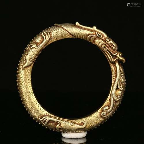 Gilt Bronze Dragon Bangle