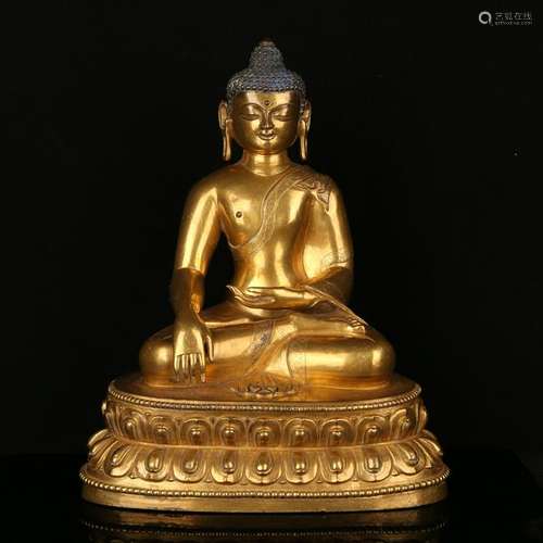 Gilt Bronze Figure Of SAKYAMUNI