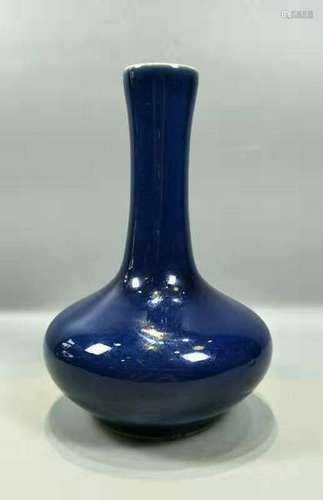 Blue Glazed Porcelain Vase