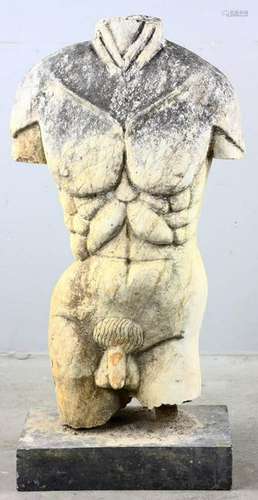 Antique Carved Marble Classical Male Torso