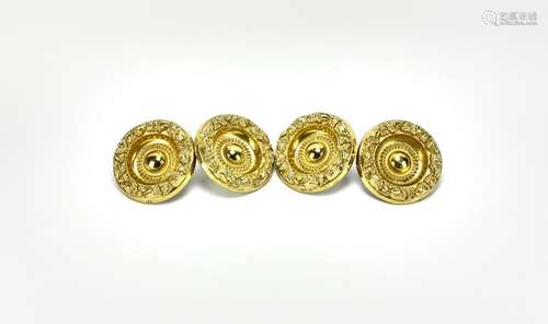 (4) 19thC Gilt Brass Curtain Tiebacks