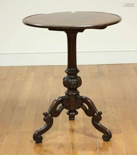 19thC English Mahogany Tilt Top Table