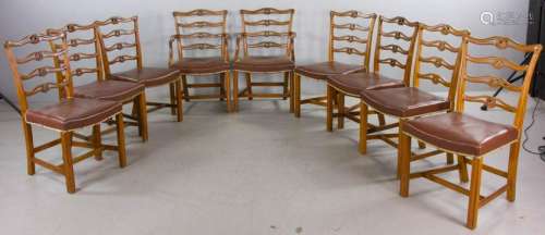 Set of (9) Antique Chippendale Style Chairs