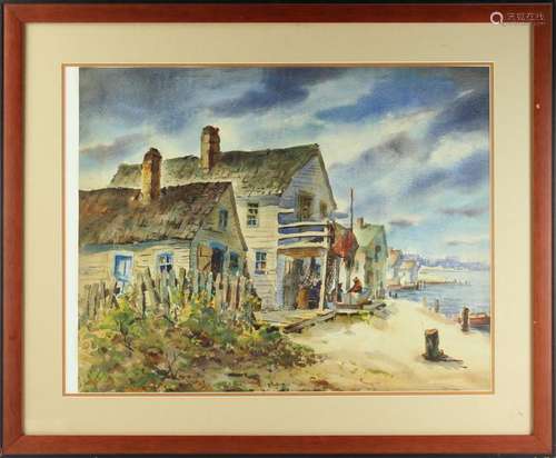 Henry Gasser, New Jersey Shore, Watercolor