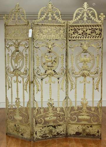 Exceptional C1920 Three Panel Screen