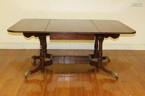 Antique Regency Style Drop Leaf Dining Table