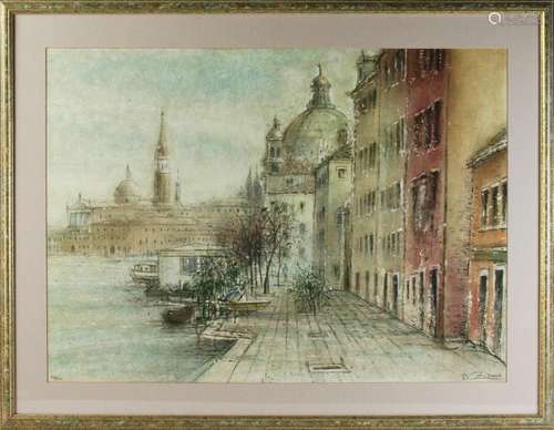 Bruno Zupan, Venice October Morning, Lithograph