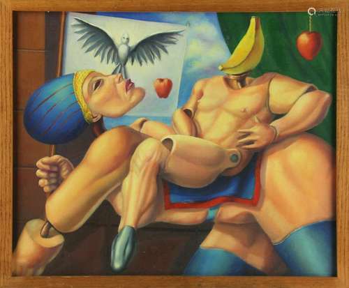 Afonso M. F. Oliveira, Erotica, Oil on Canvas