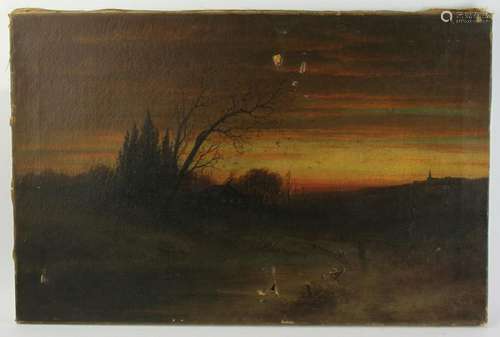 Sunset View, Oil on Canvas