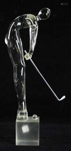 Rustera Crystal Sculpture of Golfer