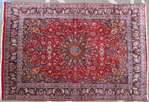 Semi Antique Persian Kashan Rug