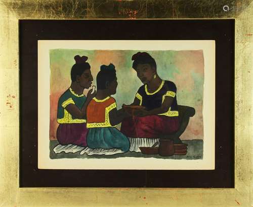 Diego Rivera, Three Women, Lithograph