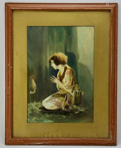 Lilyan Ver Halen, Young Girl, Watercolor