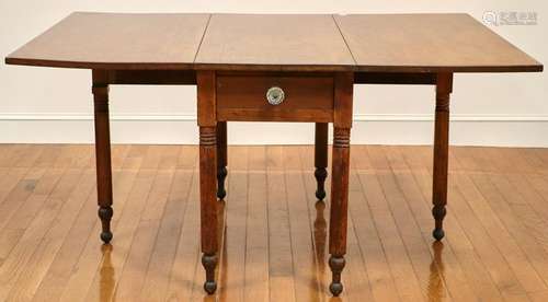 Single Drawer Drop Leaf Table