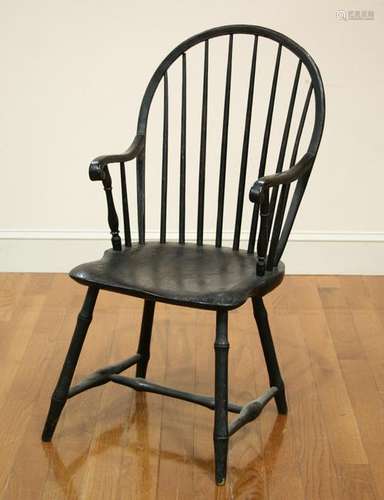 Early 19thC New England Windsor Armchair