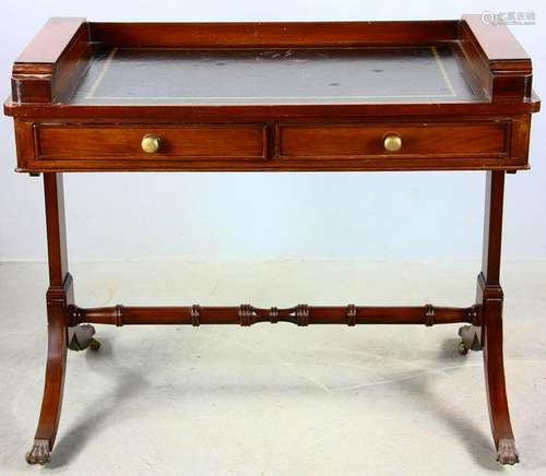 Custom Mahogany Leather Top Writing Desk