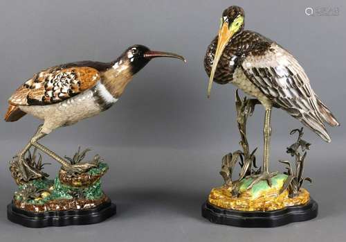 Pair of Hand Painted Porcelain Bird Figures