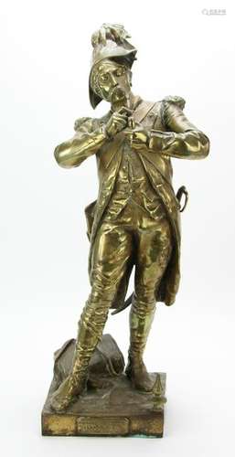 Signed H. Dumaige, Bronze of Soldier