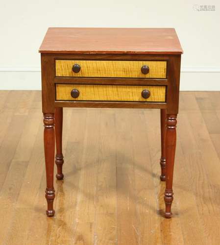 Two Drawer Stand w/ Figured Maple Drawer Fronts