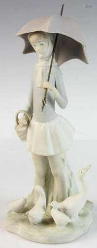 Lladro Figure of Woman with Umbrella