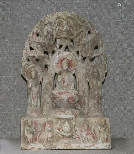 Stone Shakyamuni Buddha Statue