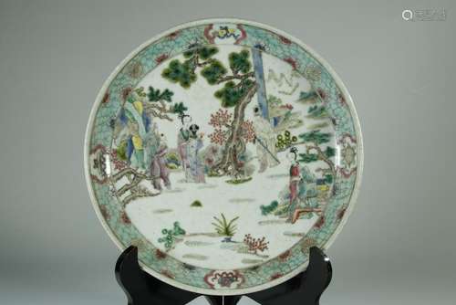 Famille Rose Lady Plate