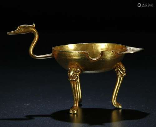 Gilt Silver Tripod Cup