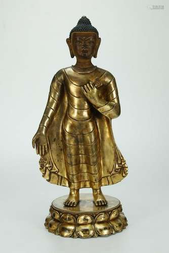 Gilt Bronze Shakyamuni Buddha