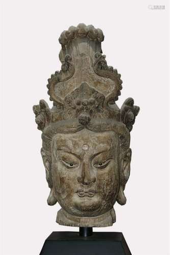 Wood Kuan Yin Head