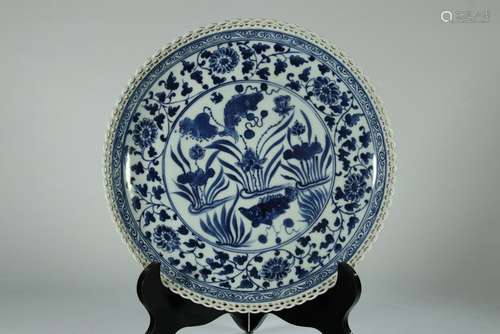 Blue and White Plate