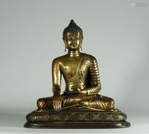 Gilt Bronze Shakyamuni Buddha