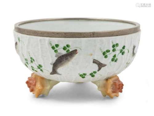 A Musterschutz Porcelain Bowl  with conch shel