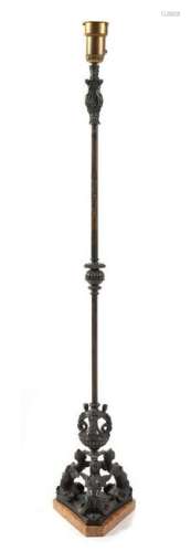 A Neoclassical Bronze Floor Lamp EARLY 20TH CE