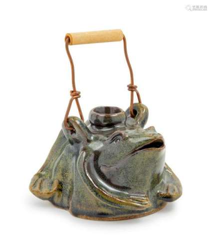 A Jugtown Pottery Frog Height 3 1/4 inches.