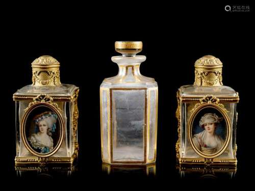 Three French Scent Bottles LATE 19TH/EARLY 20T