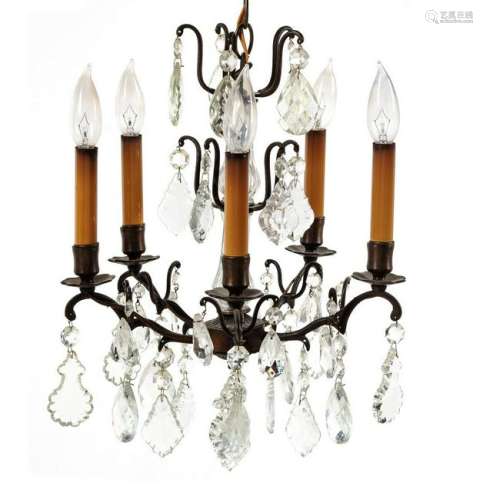A Cased Glass Chandelier 20TH CENTURY Heigh