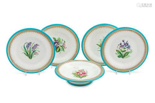 A Partial Worcester Porcelain Dessert Service