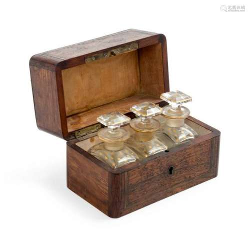 A Mother-of-Pearl Inlaid Rosewood Box 19TH CEN