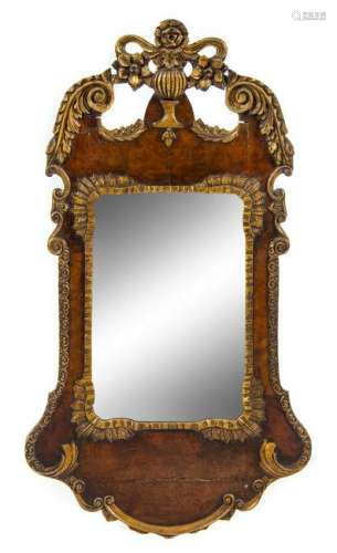 A George III Style Parcel Gilt Mirror  LATE 19