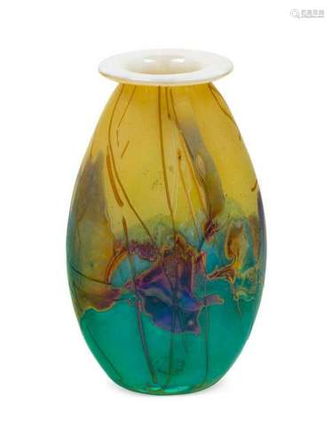 A Glass Vase Height 8 x width 5 x depth 3 inch