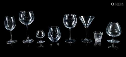 A Group of Thirty-Three Glass Drinking Articles