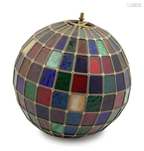 A Leaded Glass Shade Height 14 1/2 x diameter