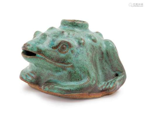 A Jugtown Pottery Frog Height 3 1/8 inches.