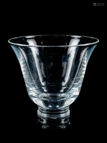 A Steuben Glass Vase Height 6 3/4 inches.