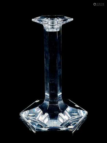 A Thomas Bastide for Baccarat Cut Glass Candlesti