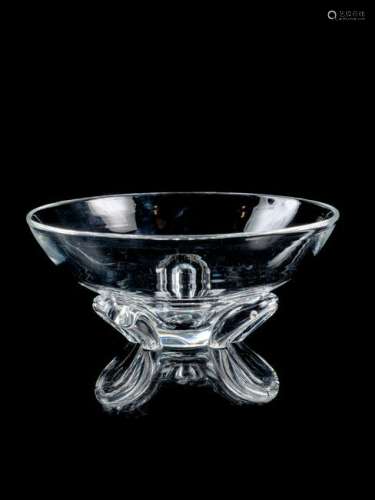 A Steuben Glass Bowl Diameter 7 3/4 inches.
