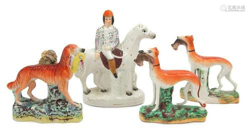 Four Staffordshire Figures 19TH CENTURY com