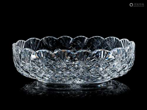 A Waterford Cut Glass Bowl Width 10 7/8 inches