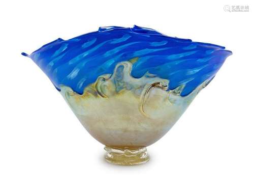 A Studio Glass Vase LATE 20TH CENTURY of ta