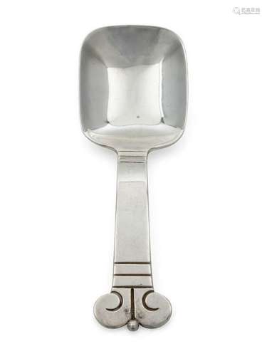 A Mexican Silver Sugar Scoop Length 4 3/4 inch